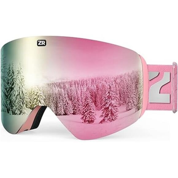 Ski Goggles Magnetic Cylindrical Snowboard Snow Goggles for Men